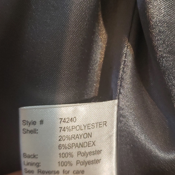Metro lined gray dress jacket size small - Picture 6 of 7